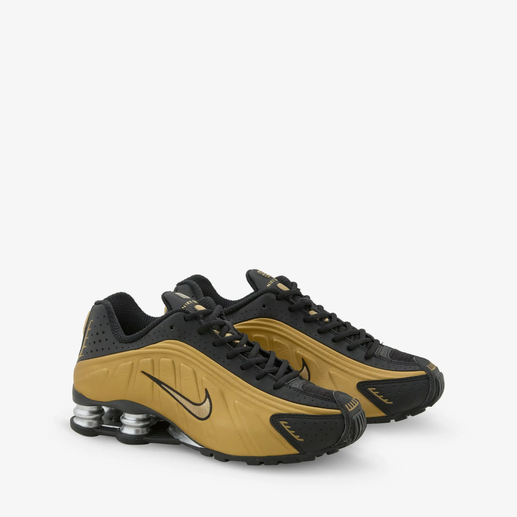 Bootie Style Flat Comfort Women's Shox R4 Black | Metallic Gold | Metallic Silver
