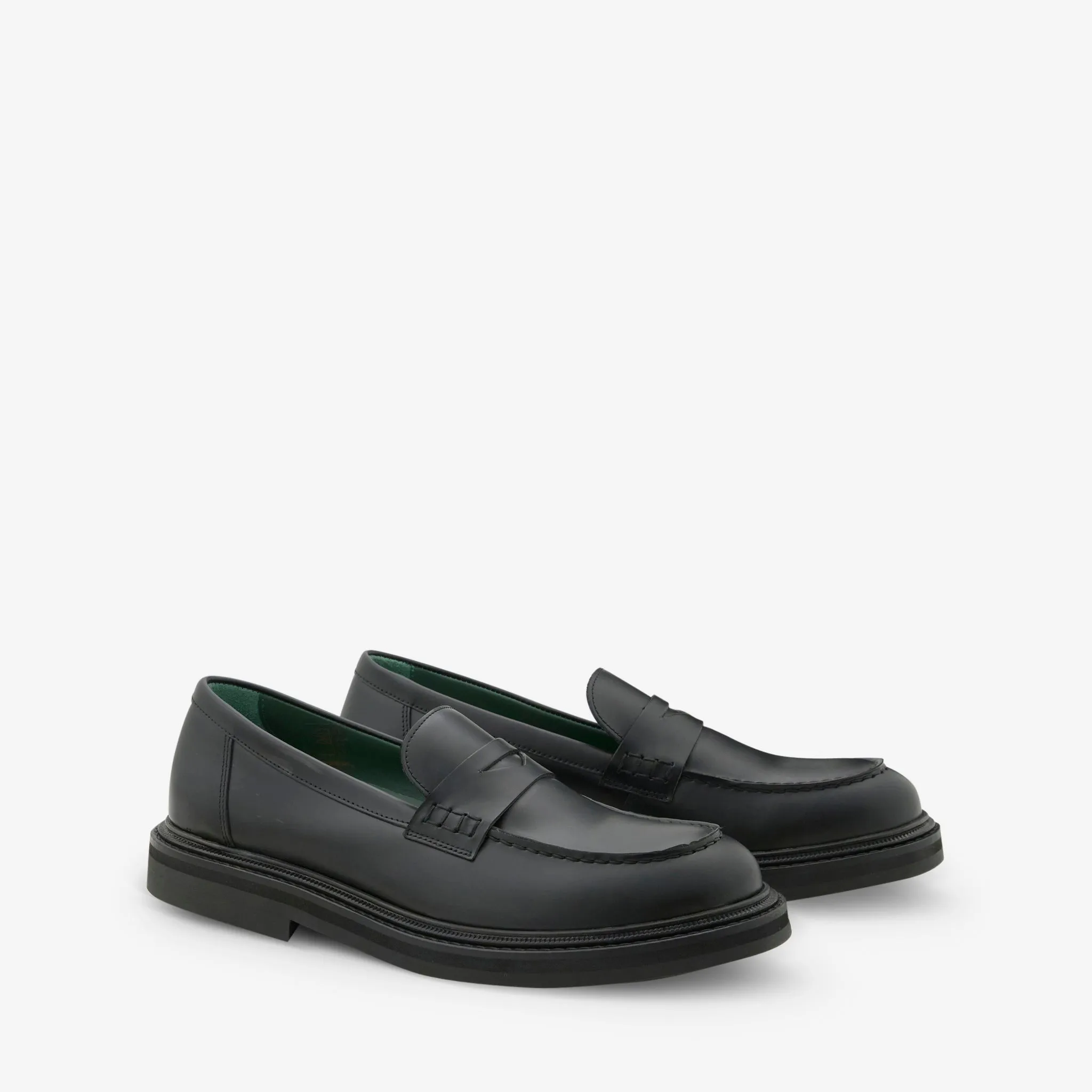 Women's Vinnee Penny Loafer Black Polido Leather Vacation Ready