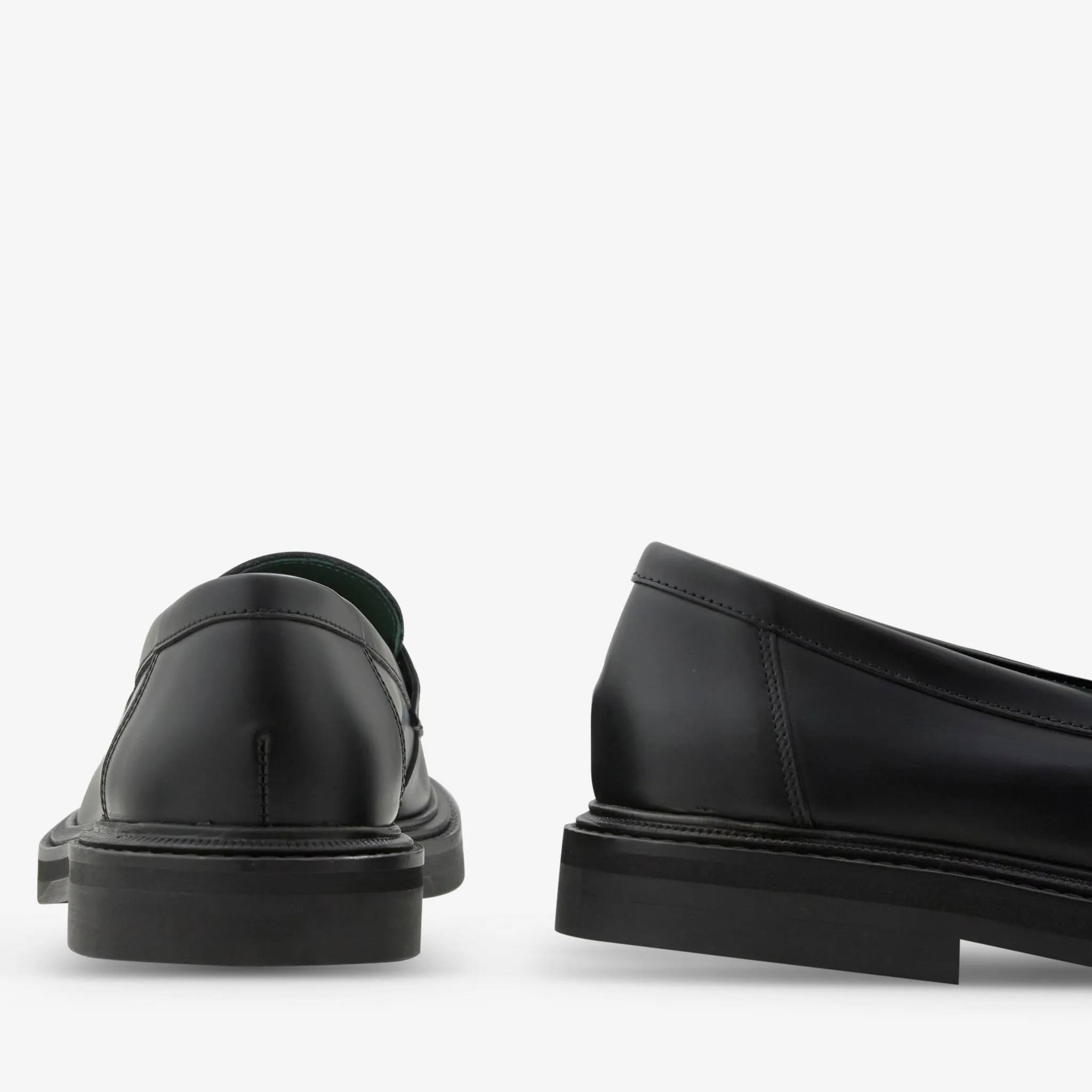 Women's Vinnee Penny Loafer Black Polido Leather Dynamic Wear Scandi Clean