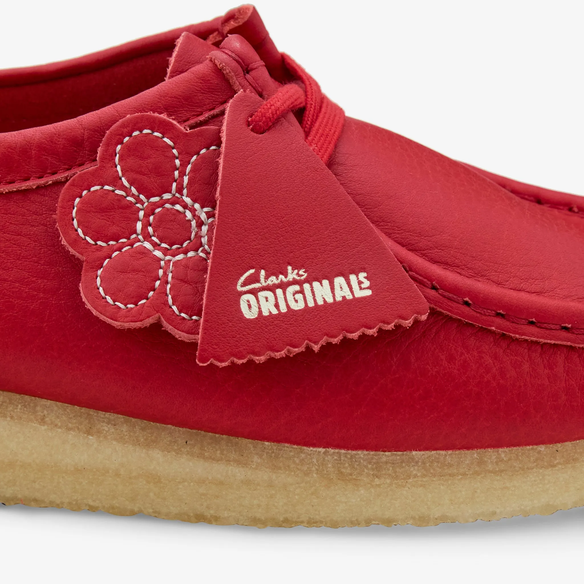 Anti Abrasion Women's Wallabee Red Leather