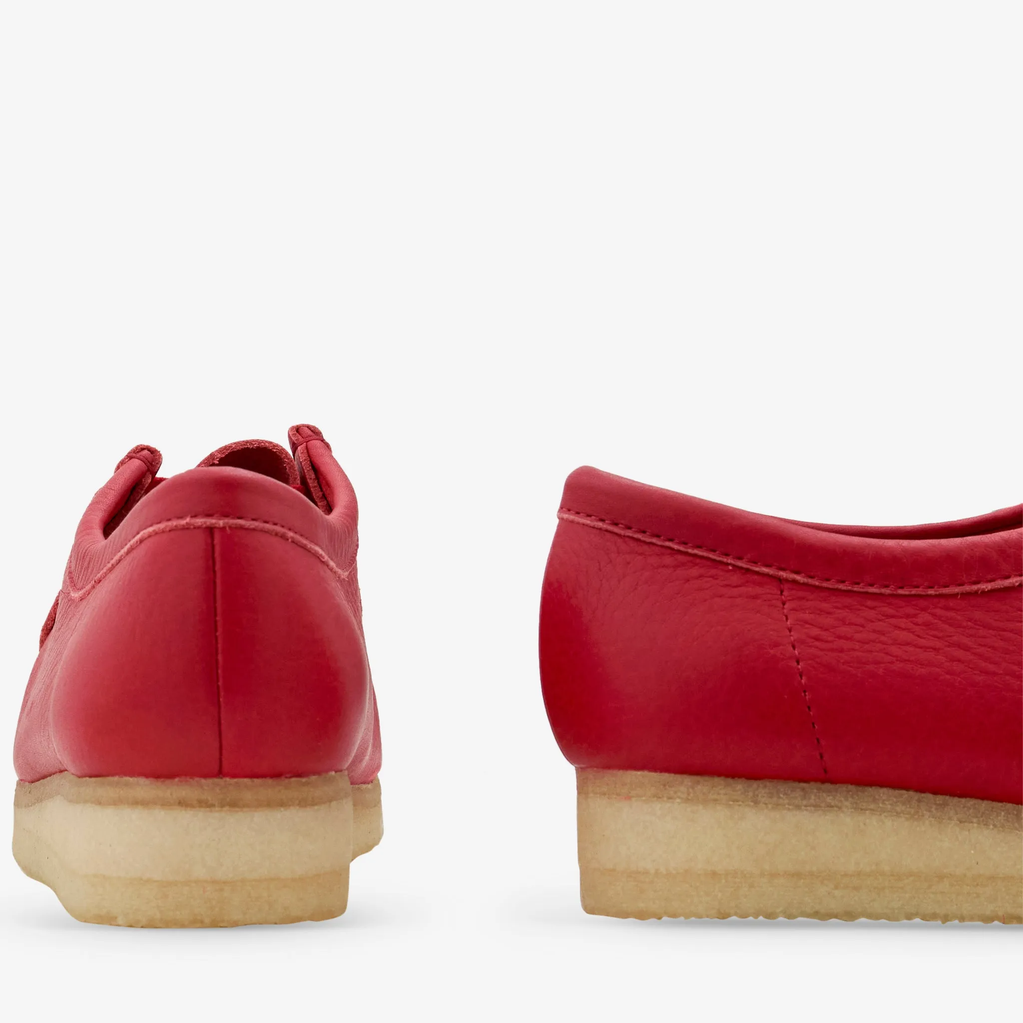 Women's Wallabee Red Leather Clean Stitch Ultra light
