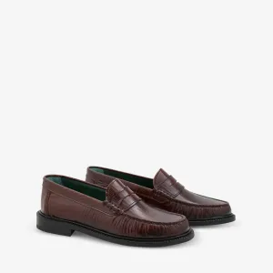 Taxi Ride Breathable Outsole Yardee Moccasin Loafer Brown Lizard Pattern