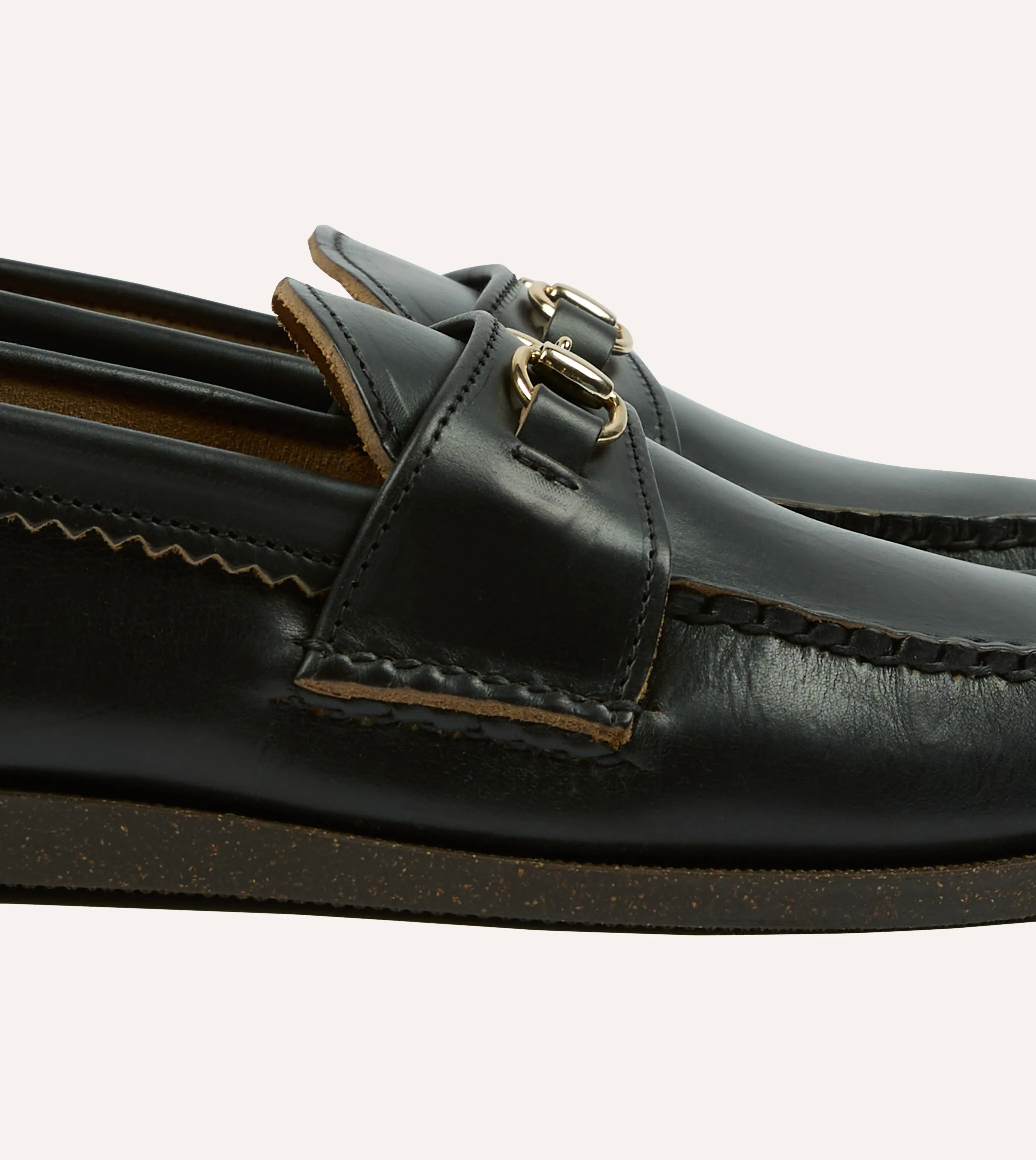 cyclists' efficiency outdoor - style Yuketen Black Leather Bit Loafer with Camp Sole