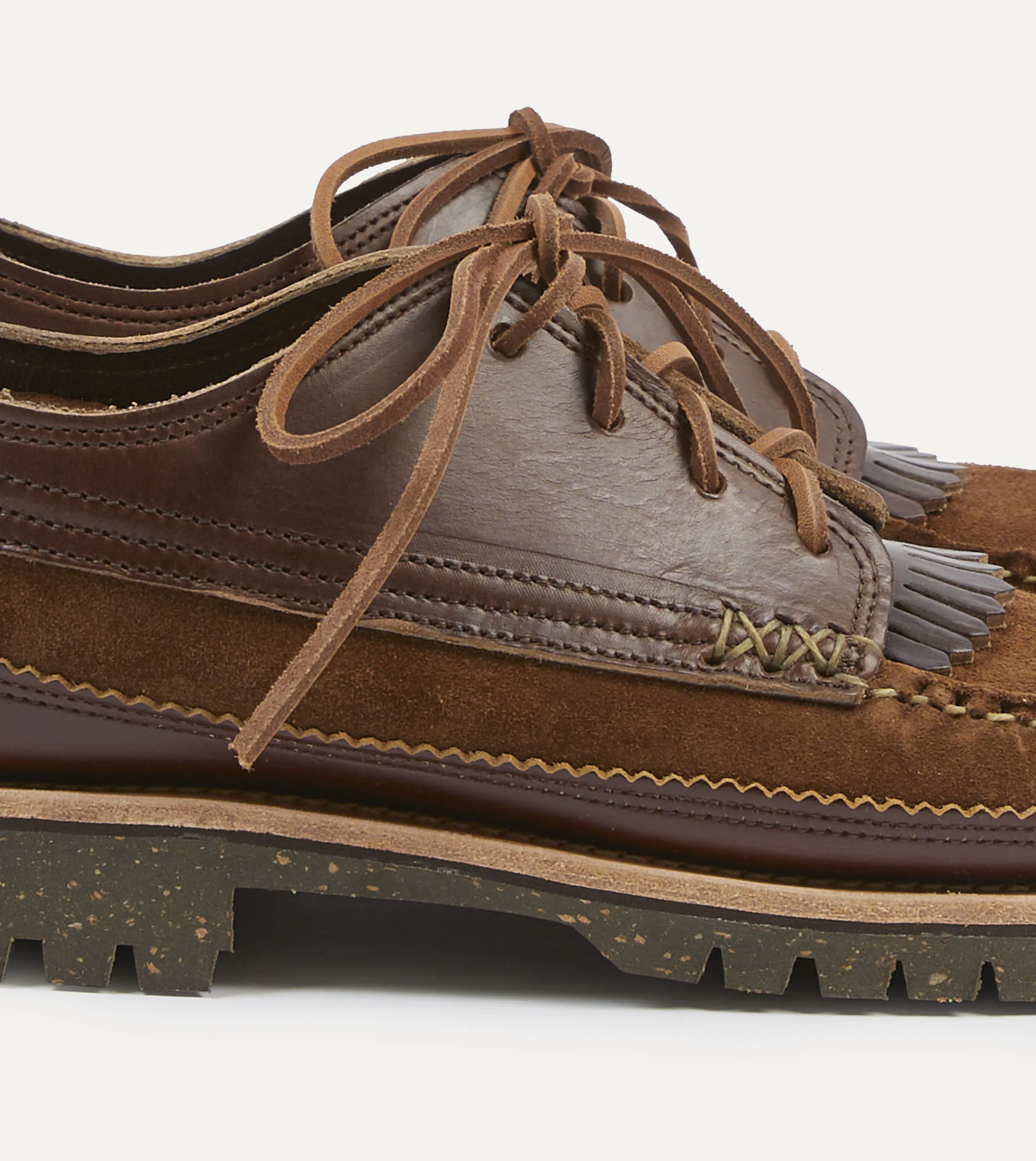 Cozy Fit Yuketen Brown Leather Maine Guide Ox Shoe