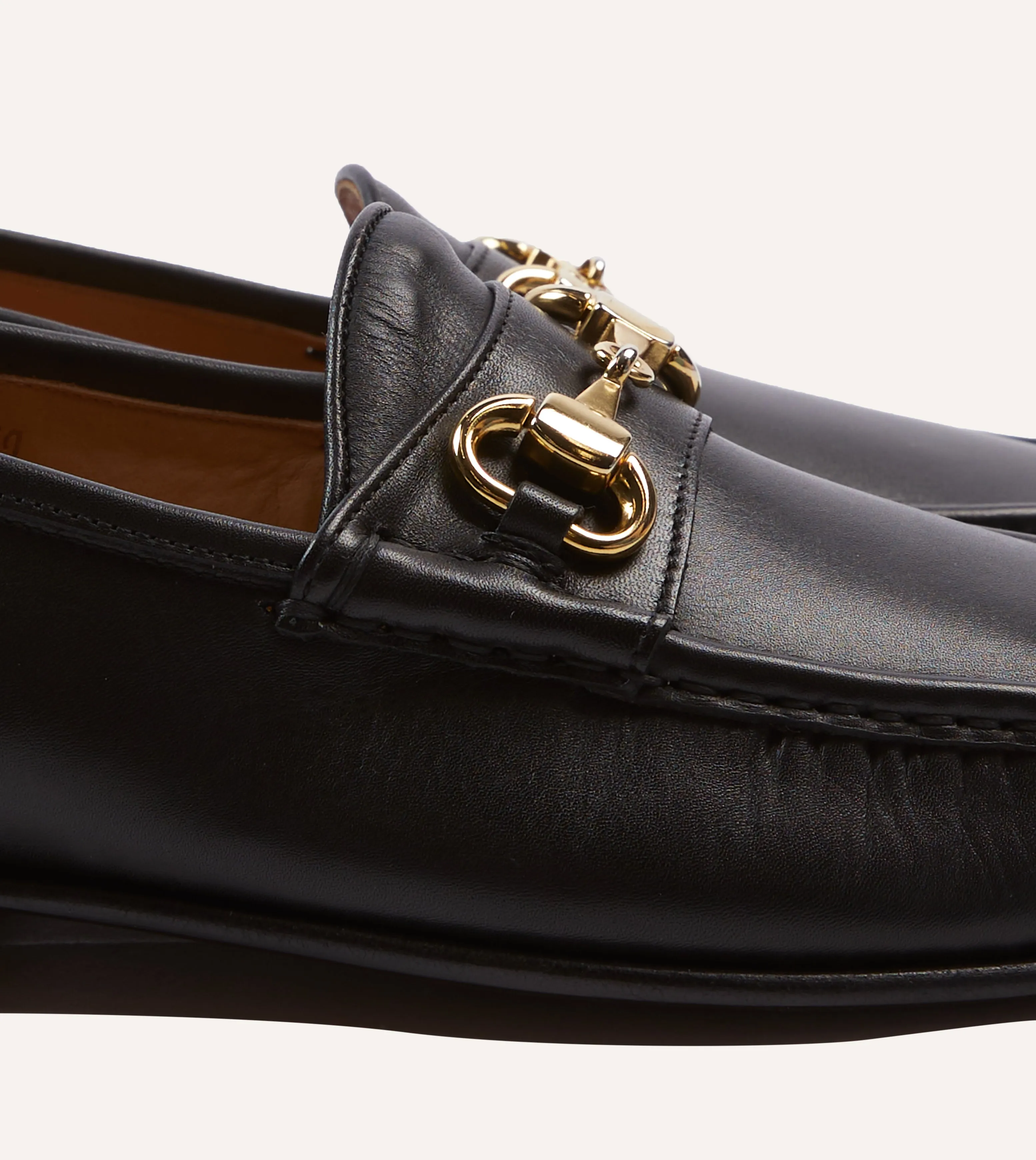Yuketen Moc Ischia Black Leather Bit Loafer cultural wide - fitting