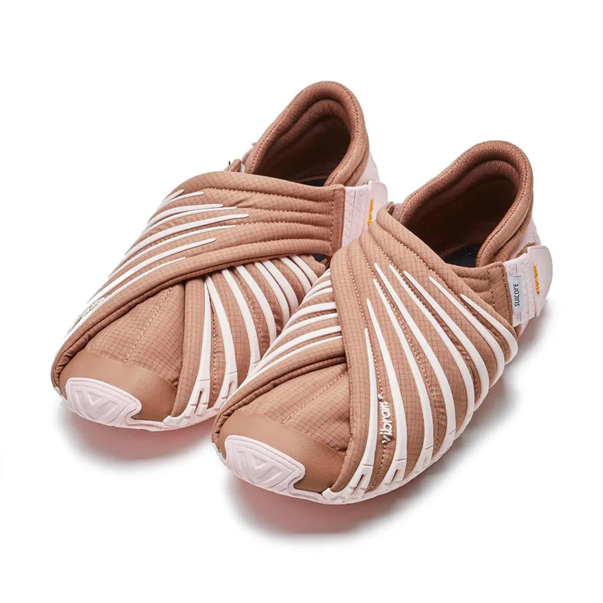  Vibram Wmns FUROSHIKI Futon Low 'Brown Pink' Surf Mode Foam Lining Running Errands