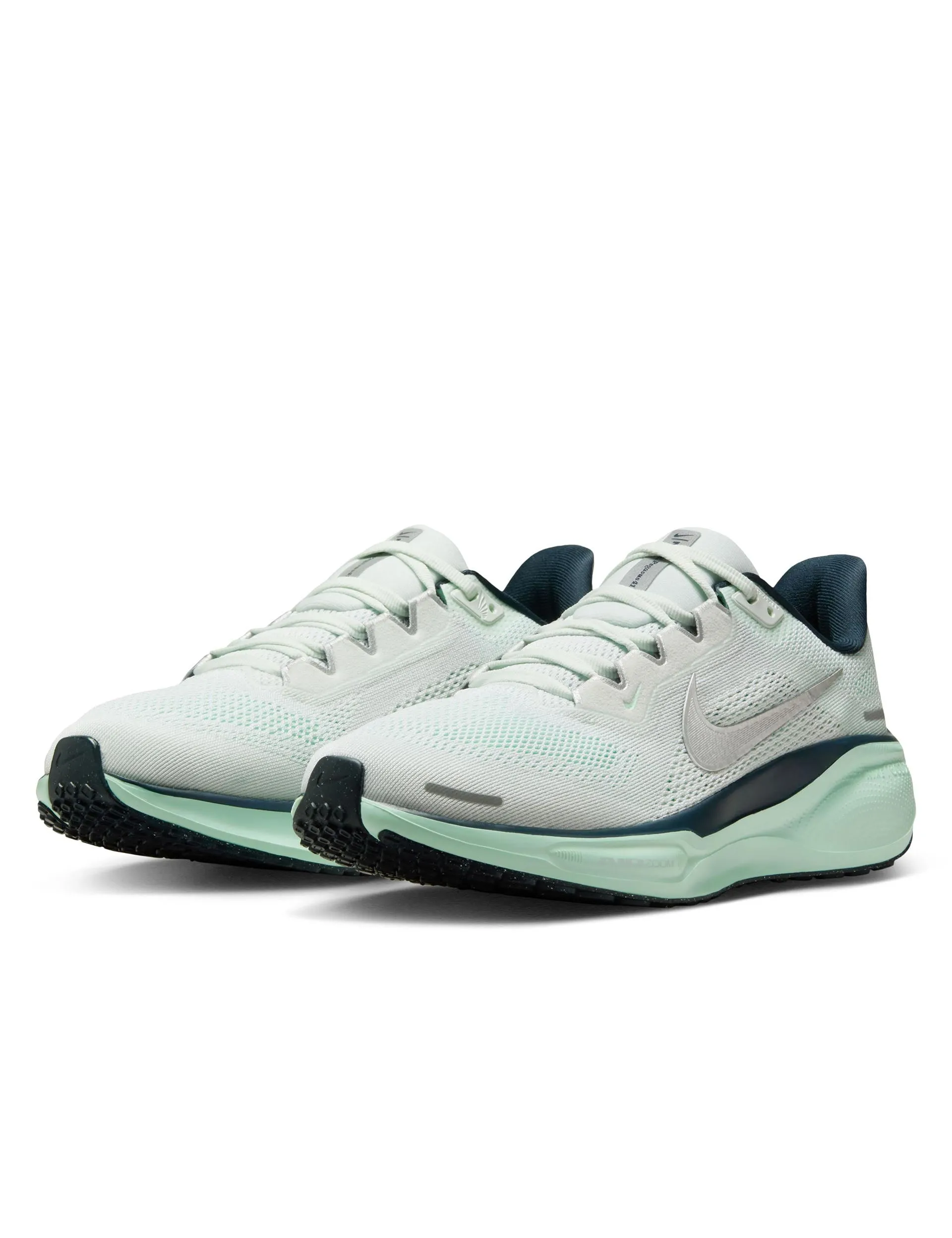 Pegasus 41 Shoes - Ghost Aqua/Metallic Silver/Mint Foam well - fitting design reflective visibility